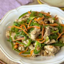 ボリューム満点！【豚こま肉で作る！青椒肉絲風炒め】