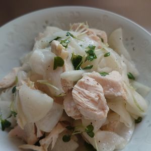 1341337の作ってみた!投稿(味見で完食⁈大根とささみの絶品サラダ【ごま油と塩で♪】)