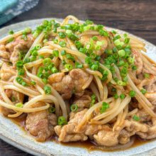 節約絶品おかず♪【豚もやしオイポン炒め】
