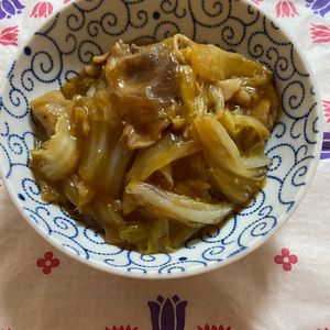 万福の作ってみた!投稿(ご飯がすすむ♪【豚こまと白菜の生姜とろとろ煮】)