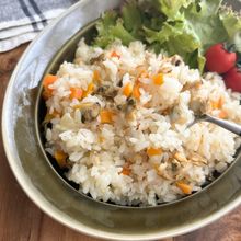 炊飯器1発！あさりピラフ【水煮缶で楽々、お弁当にも◎】