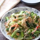 【チンゲン菜とかにかまの中華和え】レンチン時間たったの3分♪