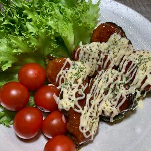 楽ラク手抜キッチン🐶🐾の作ってみた!投稿(ご飯がすすむ！照りマヨピーマンの肉詰め)