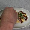 【再現】串カツ田中の！葱まみれチー平焼き♪の工程6