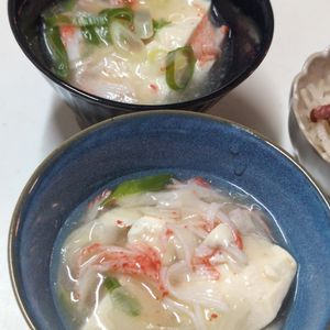 らむじーさん☆の作ってみた!投稿(レンチンで【長ネギと豆腐の旨塩あんかけ】)