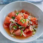 【トマトのちりめんじゃこあえ】油控えめ♪