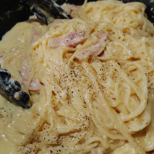 rantomoの作ってみた!投稿(包丁まな板不要✨ワンパンとろける豆乳カルボナーラ🍝)