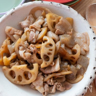 蓮根と豚バラの照り煮【今晩の大優勝おかず】