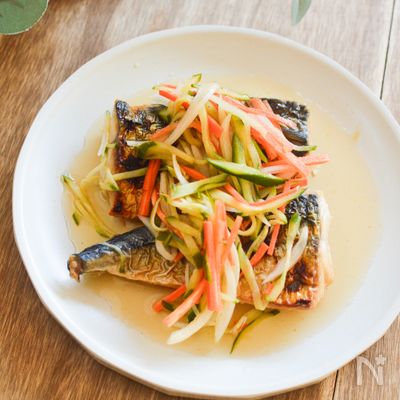 野菜ももりっと!さっぱり塩鯖の南蛮漬け