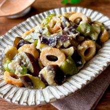 レンジで10分！【ちくわとなすのみそ煮】あと一品に♪