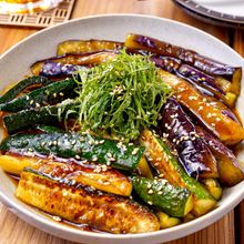 【茄子とズッキーニのオイスターポン酢だれ】おつまみおかず♡
