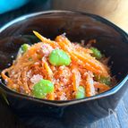 ごま油香る！にんじんと枝豆のたらこ炒め