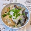 スピィの作ってみた!投稿(［なすとお揚げのみぞれ煮］レンジで簡単！火も包丁も不要！爆速)