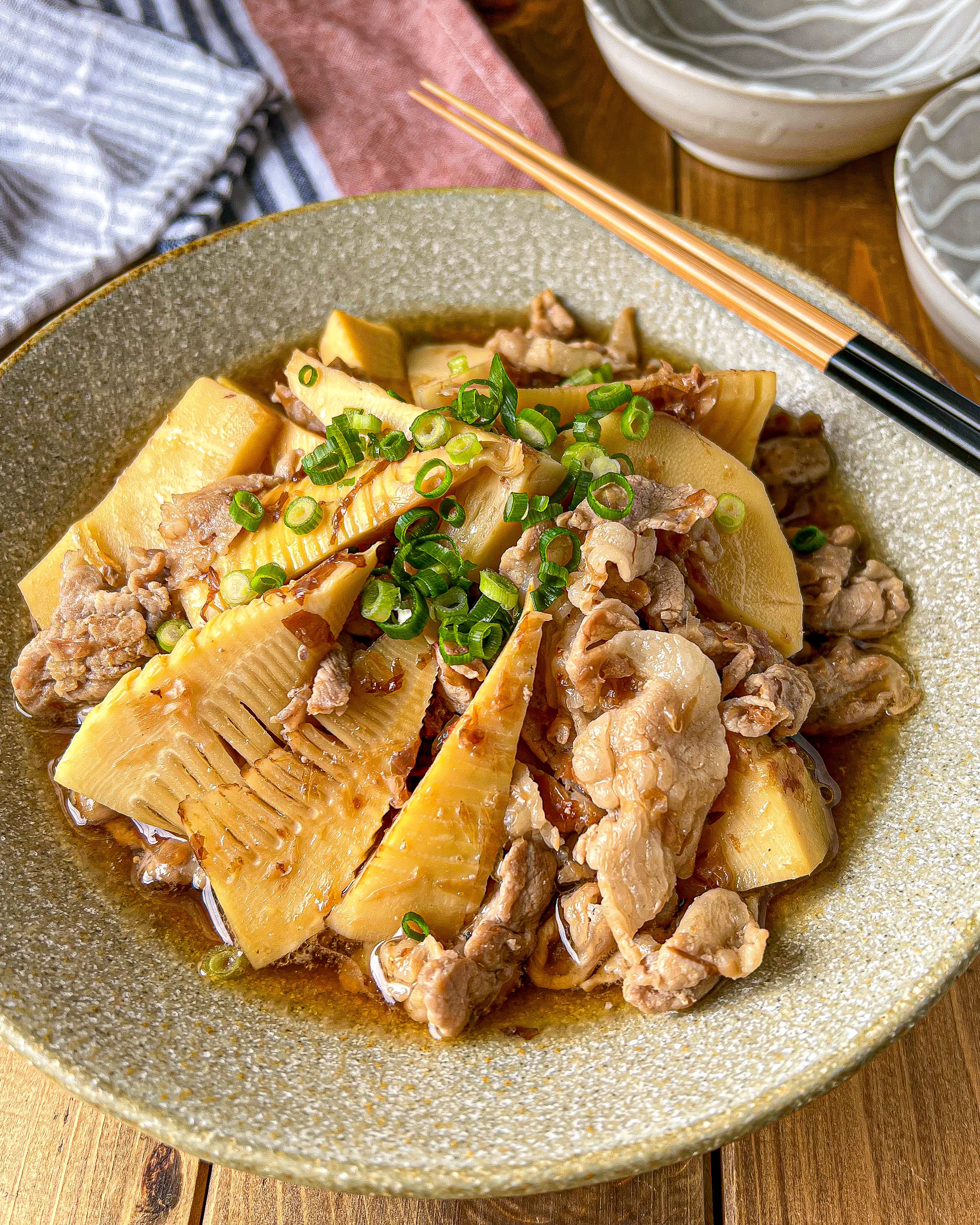 たけのこと豚肉のだし煮