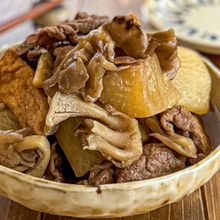 大根と厚揚げと舞茸の《こってり♡すき煮風》