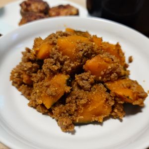 Yukkの作ってみた!投稿(最強♡肉味噌《かぼちゃの韓国風♡そぼろ炒め》)