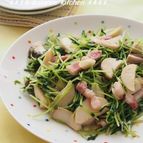 5分！豆苗とベーコンのガーリック醤油炒め