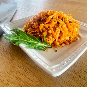 グリーンラテの作ってみた!投稿(野菜を食べよう！炒め人参のキャロットラペ風サラダ)