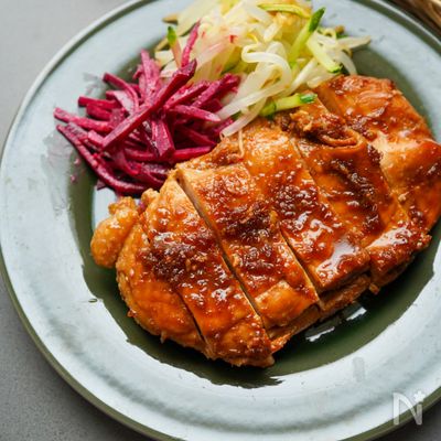 作り置きに最適♪柔らか鶏むね肉の厚切り生姜チャーシュー
