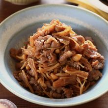 牛肉とえのきのしぐれ煮