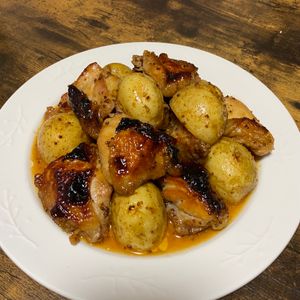 ちよん🤍の作ってみた!投稿(【鶏とじゃがいものロースト】漬けて焼くだけ！)