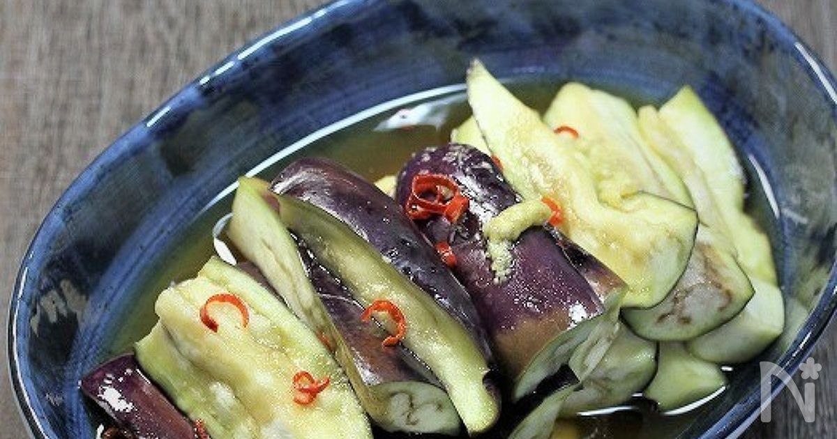 レンジで5分火を使わない「茄子の煮びたし」