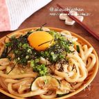 ズッキーニとしらすのさっぱりコク旨焼きうどん♡