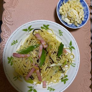 seiseiの作ってみた!投稿(【長ねぎとベーコンの塩昆布生姜パスタ】味付け調味料不要で簡単)