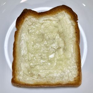 キャピタンの作ってみた!投稿(チーズケーキ風トースト　抹茶ラテ風味)