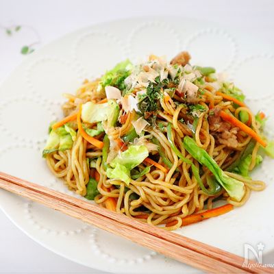 レンジで簡単♡美味しさはそのまま‼︎焼かない!焼きそば♡