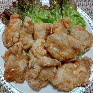 よっこの作ってみた!投稿(ふわっと柚子香る♪鶏もも肉の柚子こしょう唐揚げ)