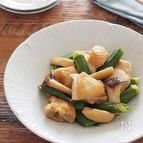 鶏肉とおくらのガーリックポン酢炒め