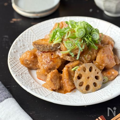 【ご飯がとまらん☆汁なし担々鶏レンコン】