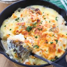 ワンパンで♩濃厚クリーミーな【鱈のポテトグラタン】