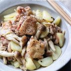 鶏肉とじゃが芋のシンプルで美味しい塩炒め