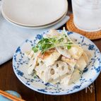 食感やみつき！【からしれんこん風 焼はんぺんサラダ】
