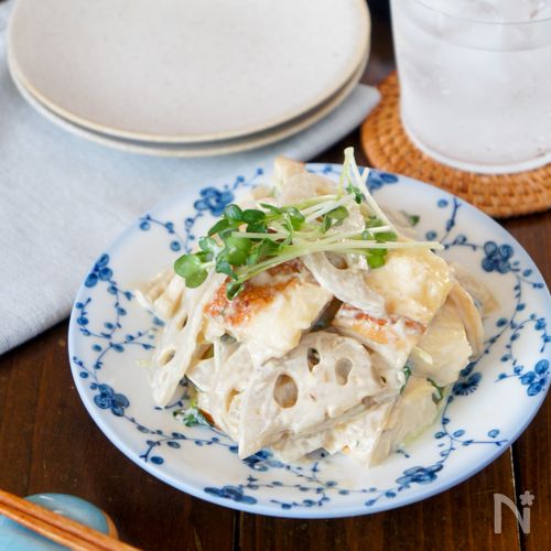 食感やみつき!【からしれんこん風 焼はんぺんサラダ】