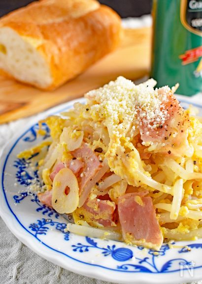 簡単こくうま♪ベーコンエッグもやし