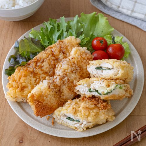 余ったご飯が変身！ザクザク食感のささみの大葉チーズ揚げ