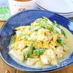 お米を使わないアスパラの豆腐リゾット