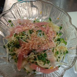鶏皮坊主の作ってみた!投稿(大根と生ハム《デリ風♡旨ぽんサラダ》)