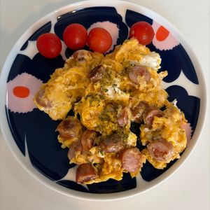 1209048の作ってみた!投稿(【とろたまウインナー丼】包丁不要！)