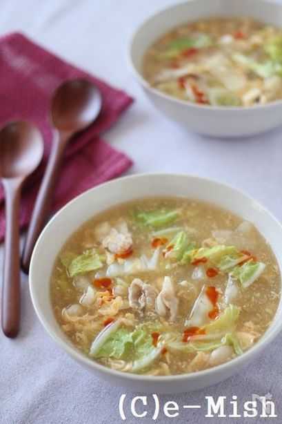 白菜たっぷり酸辣湯