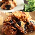 かつおのうま味があふれ出す！サクサクなすの花かつお揚げ