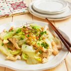鶏むね肉と白菜のザーサイ炒め