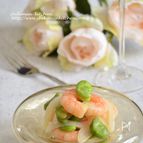 そら豆と海老の新たまマヨ炒め
