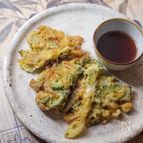 ゴーヤのチヂミ風かき揚げ