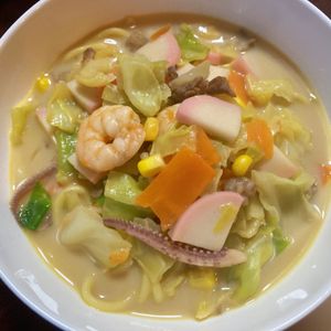 猫ママの作ってみた!投稿(スープ濃厚!【ちゃんぽんうどん】)