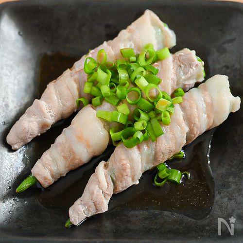 火を使わない♪味付けはポン酢で!オクラのレンジ豚肉巻き