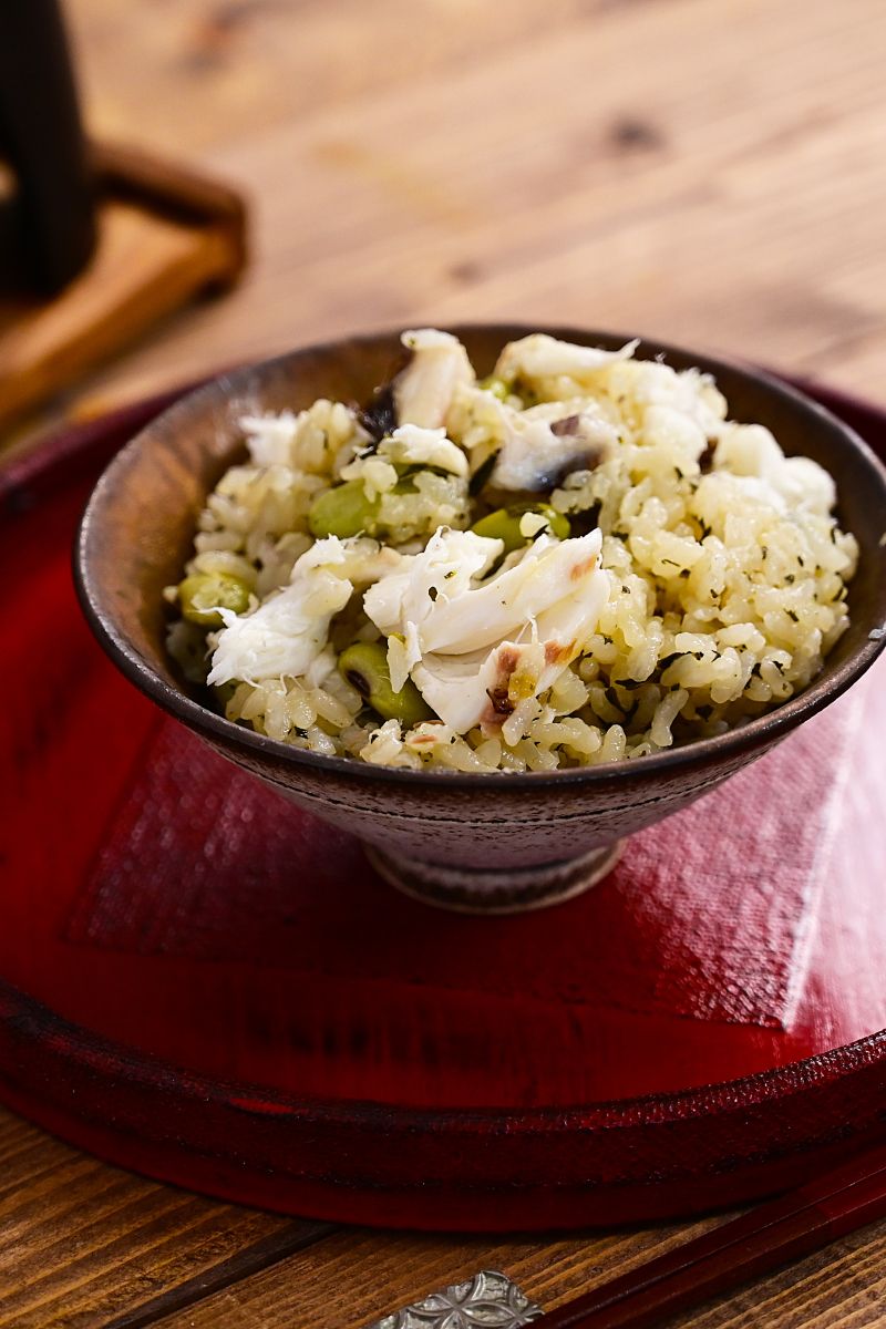 緑茶がほのかに香る「鯛と枝豆のさっぱり緑茶釜飯」 | レシピサイトNadia